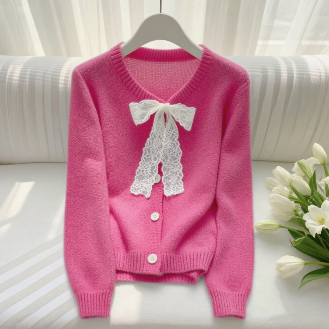 2025秋季新款洋气时尚独特漂亮小衫气质百搭显瘦长袖毛衣针织衫女