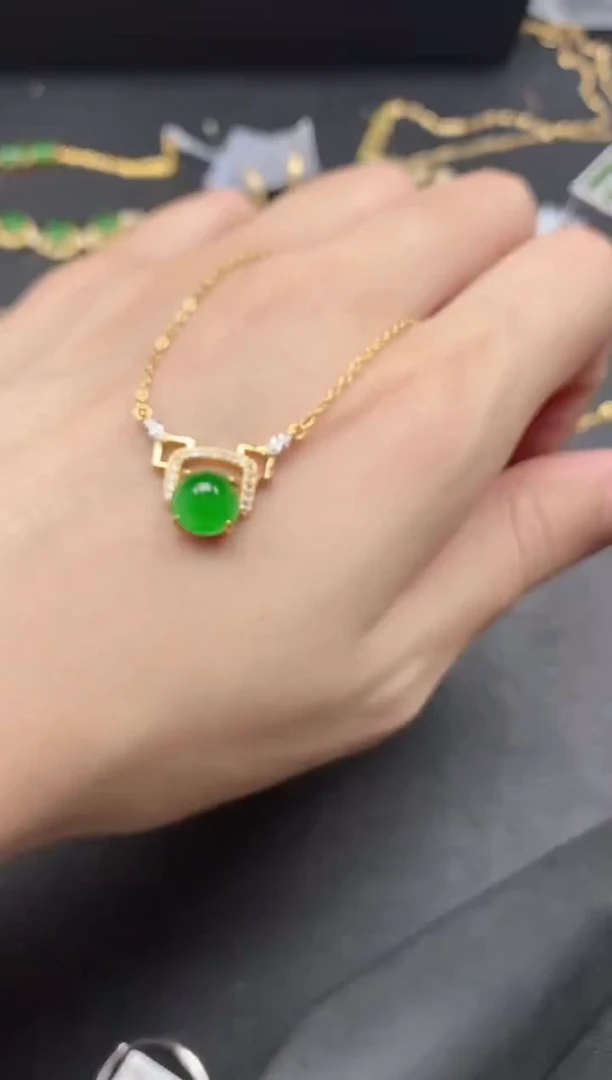 翡翠戒指银S925镶嵌51151