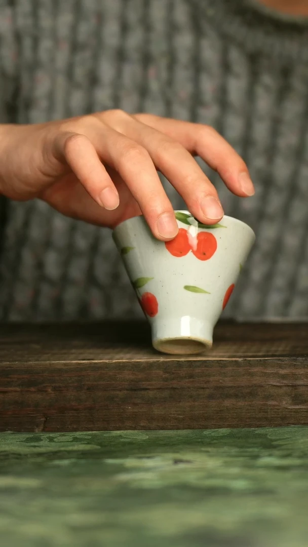 陶瓷青诗集手工手绘瓷器