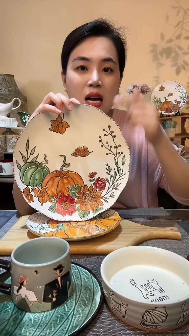 瓷片10.5英寸盘 微瑕介意勿拍