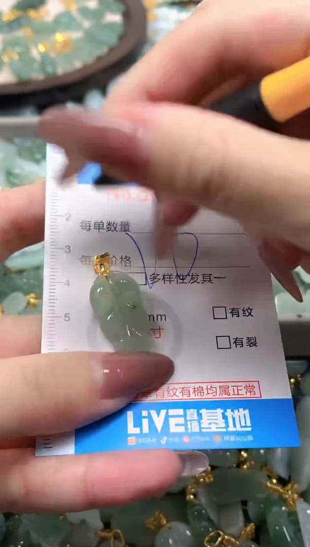 颈饰未镶嵌翡翠净货挂件-4264