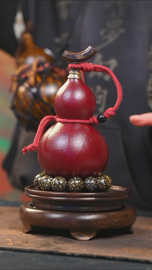 【闪购商品】YQ186大漆酒葫芦不包手串及旋转底座