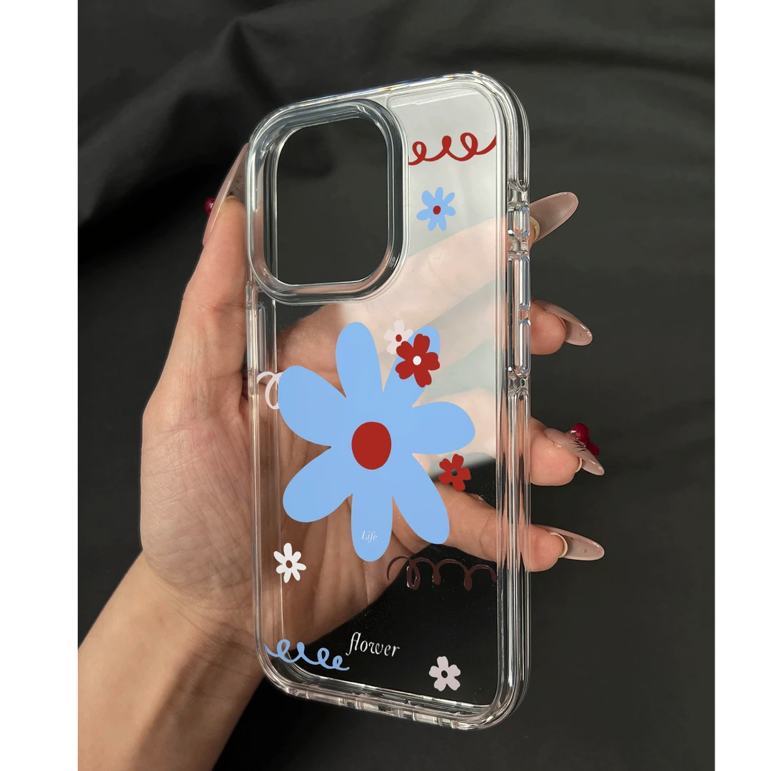 简约涂鸦彩色花朵适用苹果小米oppovivo华为p70iPhone12/13/14/15