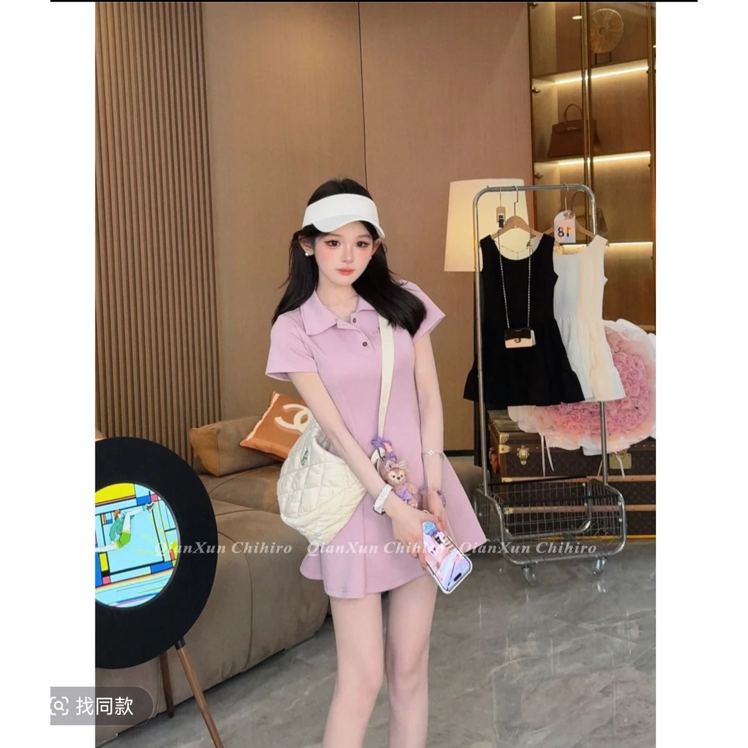 「小猫套裙」夏季时尚气质欧若风百搭洋气短裙减龄轻奢连衣裙休闲