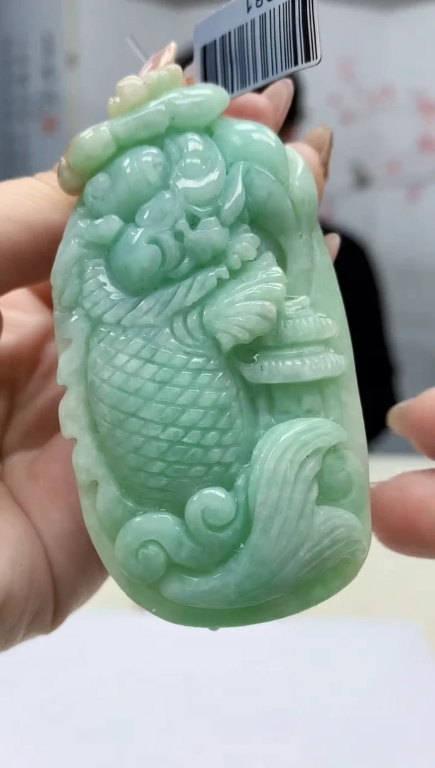 【闪购商品】定制翡翠未镶嵌5145jw-毛货挂件14