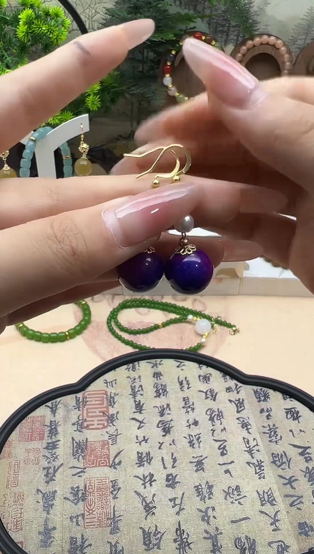未镶嵌苏纪石（舒俱来）耳钉45