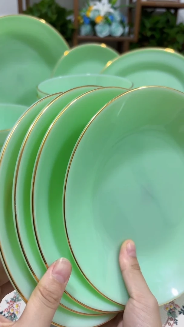 瓷8英寸深盘4个  玉瓷【贝美】