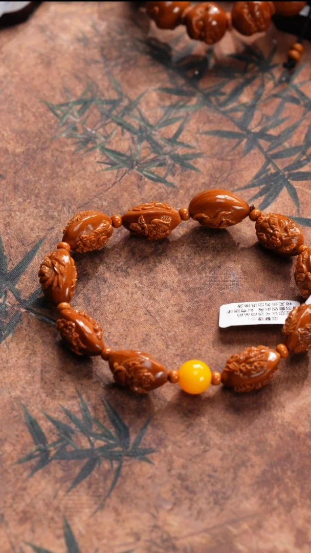 手串/手链橄榄核紫*橄榄核