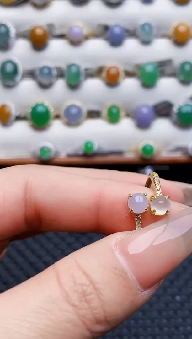 银S925镶嵌戒指翡翠0710