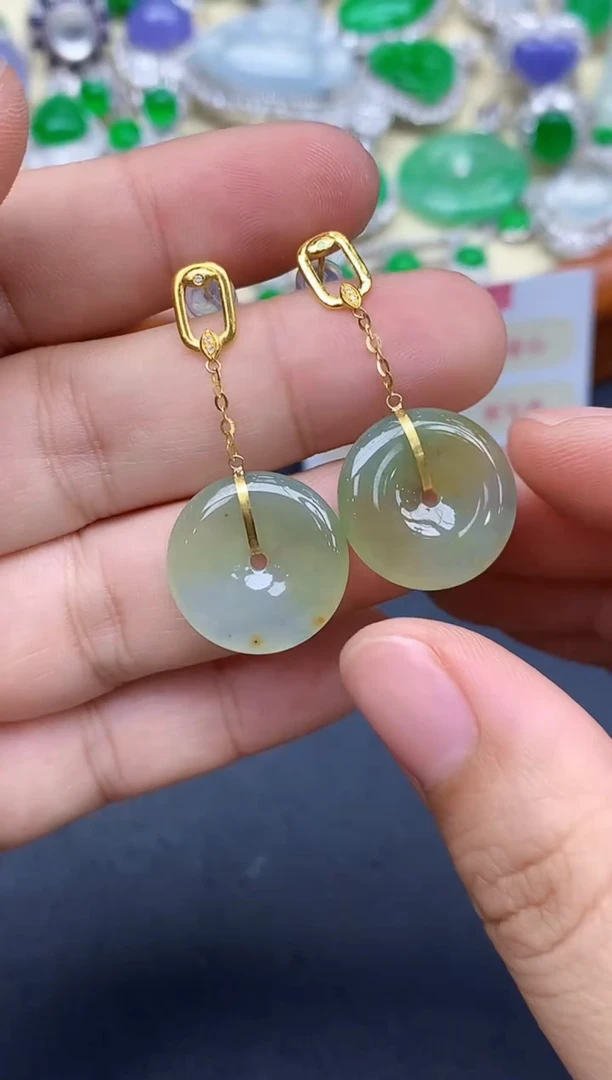 18K金镶嵌翡翠耳饰251-中国好珍宝