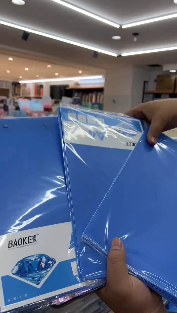 宝克蓝色文件夹3个