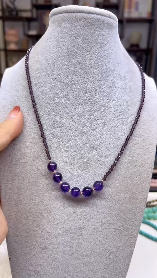 【闪购商品】紫晶颈饰未镶嵌DIY款X522