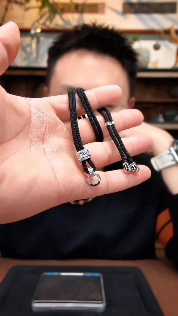 颈饰925银S925银万能扣挂件绳YD