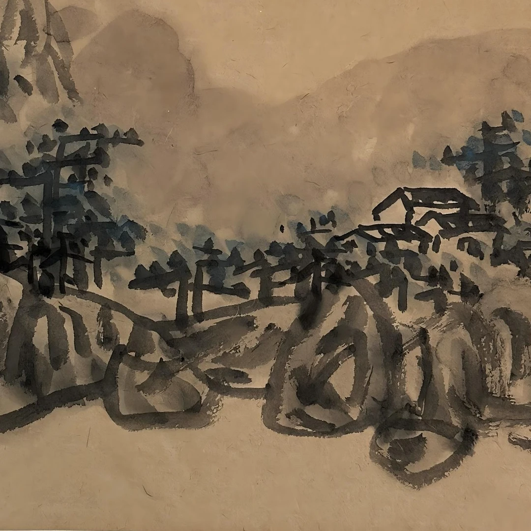 【辽拍】V240112-2-181《山水》（0.6平尺) 纸本镜片 DD12