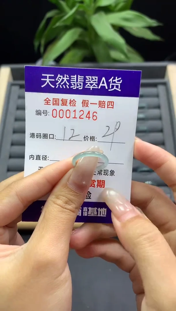未镶嵌戒指翡翠天然  1246