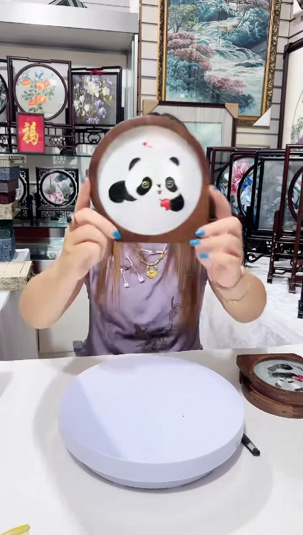熊猫摆件苏绣1111