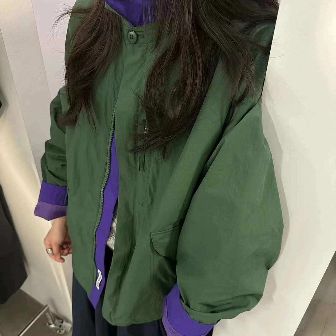 新款气质简约百搭复古韩版休闲外套W7817