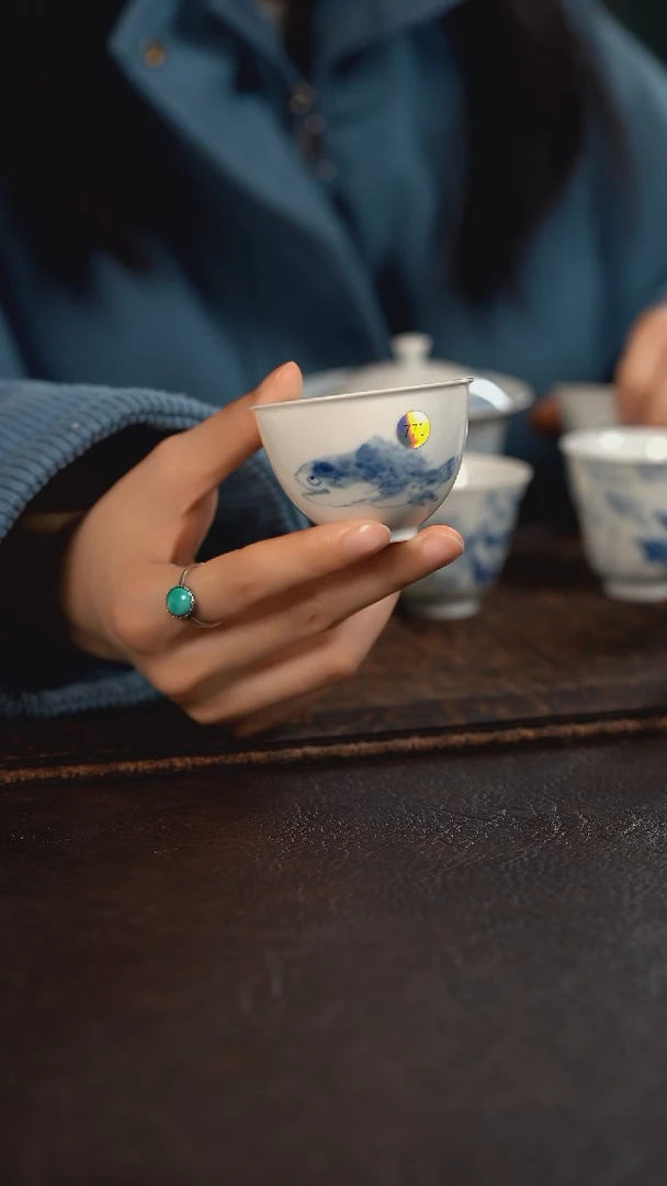 【闪购商品】杯770号HLX陶瓷鱼小鸡心杯