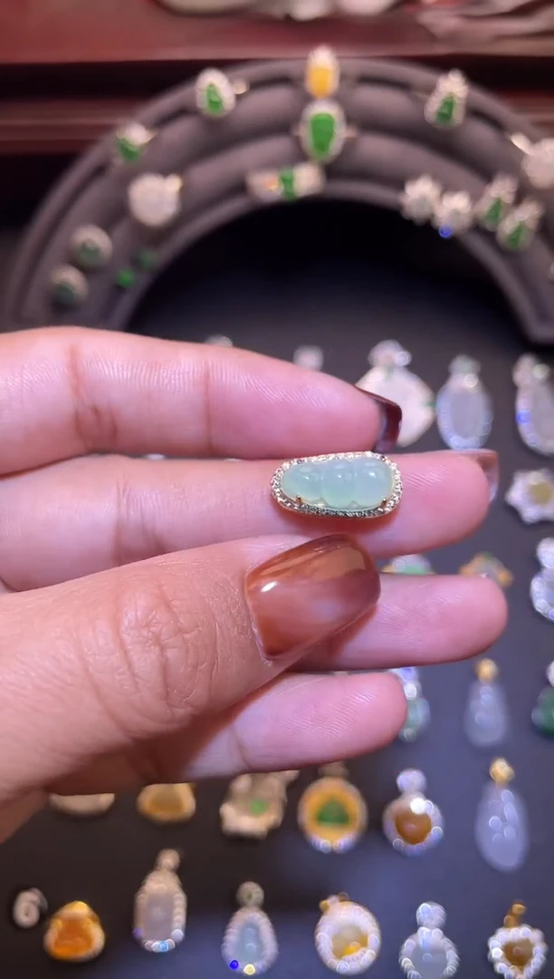 吊坠(不含链)银S925镶嵌翡翠1