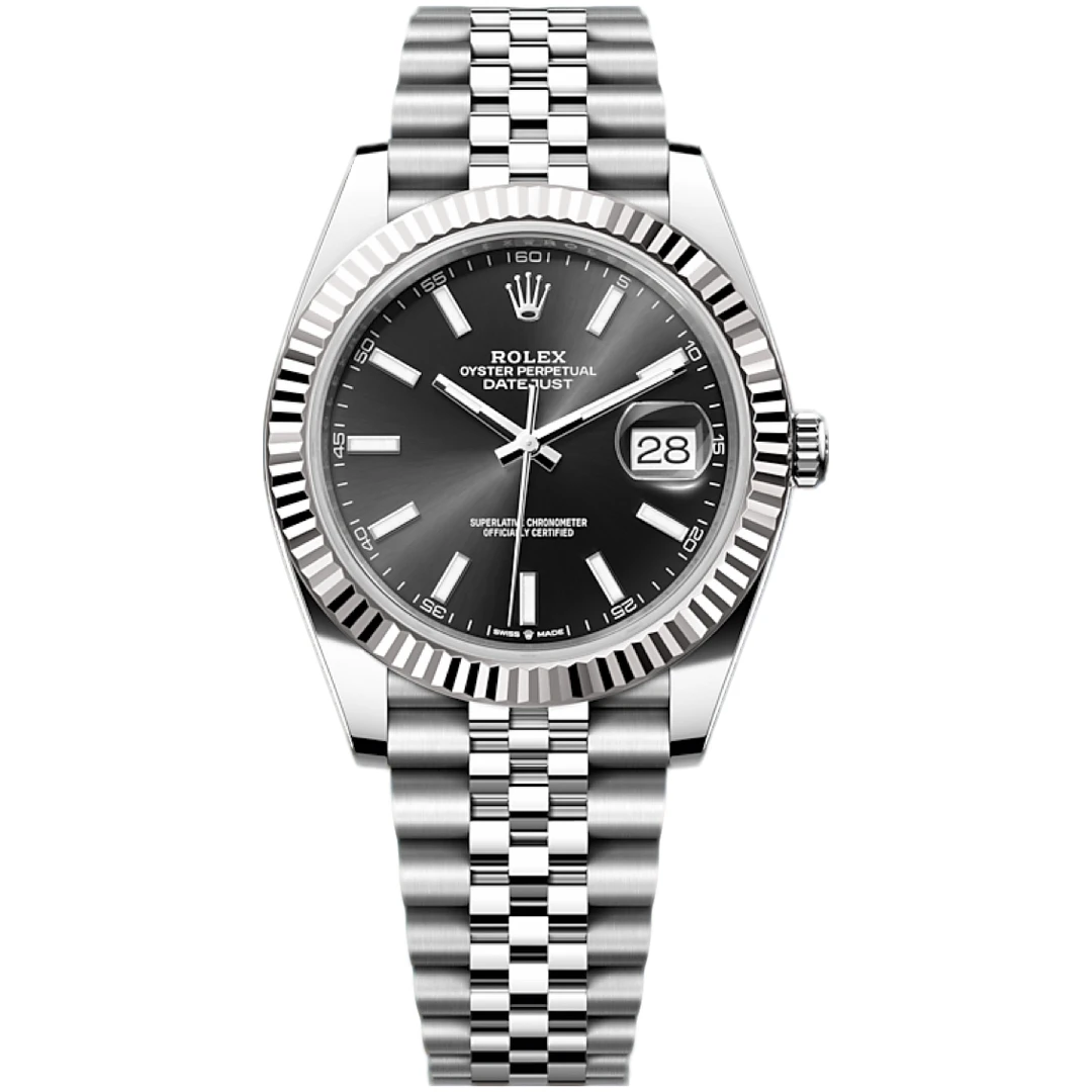 99新 Rolex/劳力士 日志23年/126334-0018黑盘条刻表狗牙圈五珠链