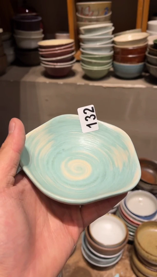 【闪购商品】瓷片132  手刷釉味碟1个