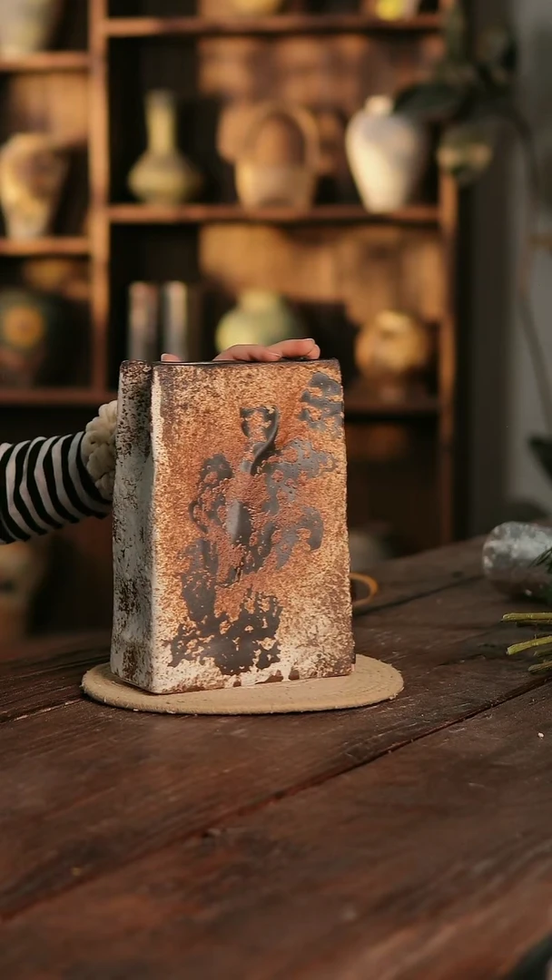 摆件13-408 陶瓷花器高25口径14