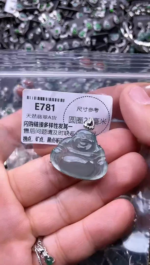 翡翠未镶嵌颈饰E781吊坠