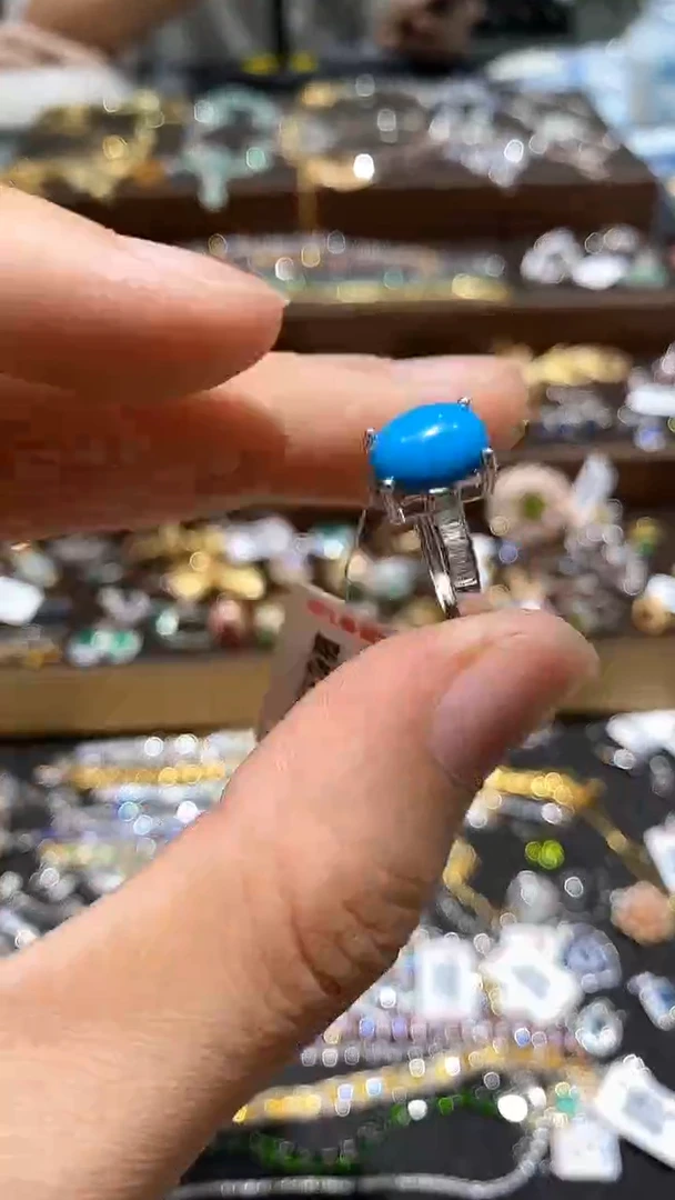 【闪购商品】蓝宝石戒指银S925镶嵌戒指