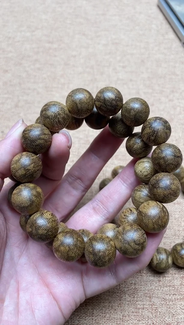 沉香手串菩萨棋虎斑1.5圆珠单圈多样性发其一