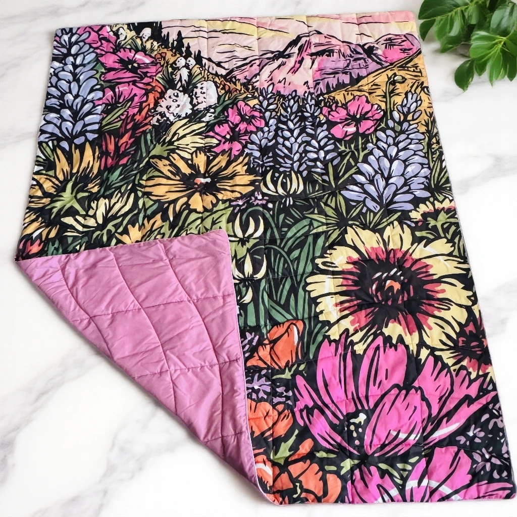 （福袋专用）粉色花卉款户外毯户外垫发一个