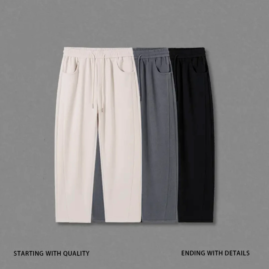 秋冬防风呢子软壳休闲卫裤