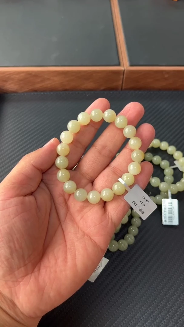 手串未镶嵌和田玉若羌微色差卡10J多样性发货拍一发一