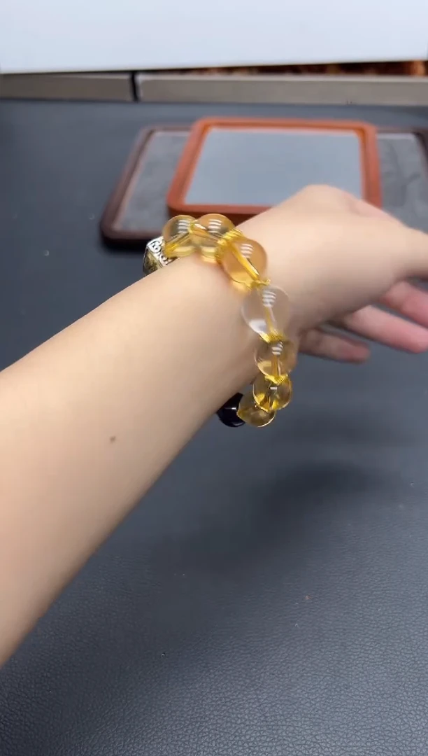 未镶嵌手串水晶黄水晶原创