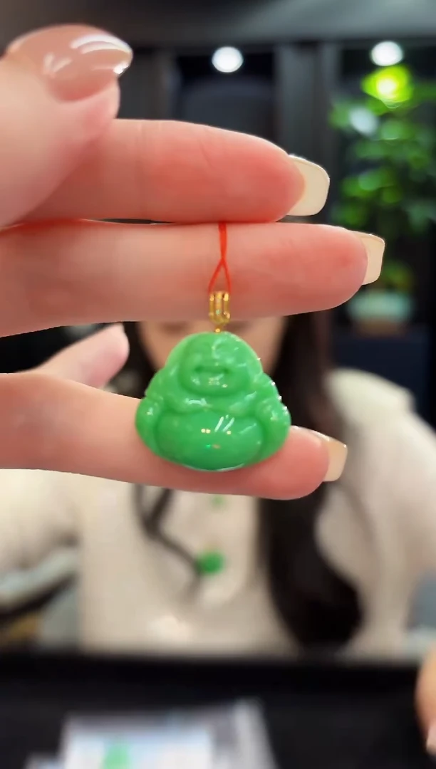 吊坠(不含链)18K金镶嵌翡翠 缅料A货/支持复检/一件