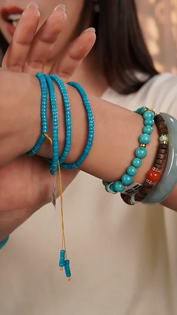 未镶嵌绿松石手串手链