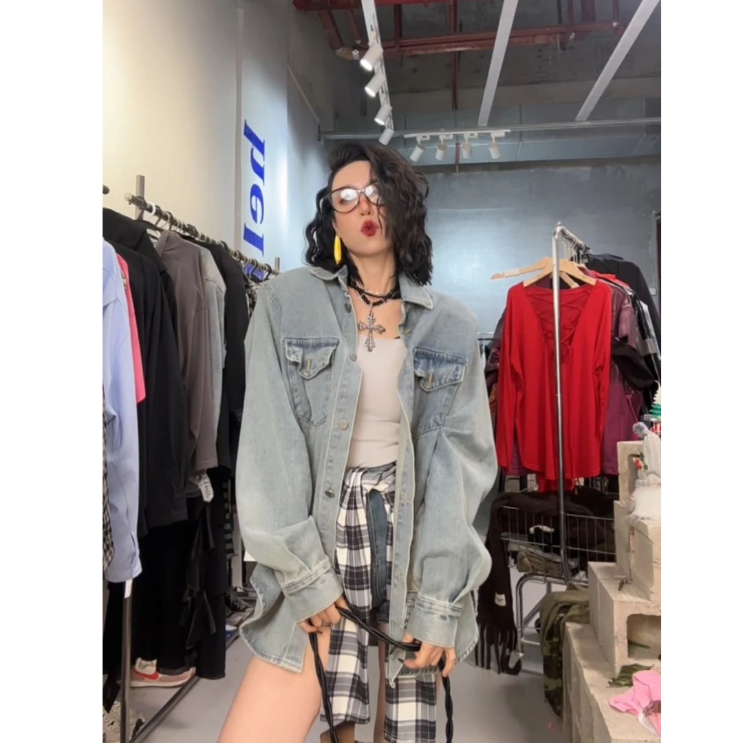 奇奇家 福利 蓝色牛仔衬衫