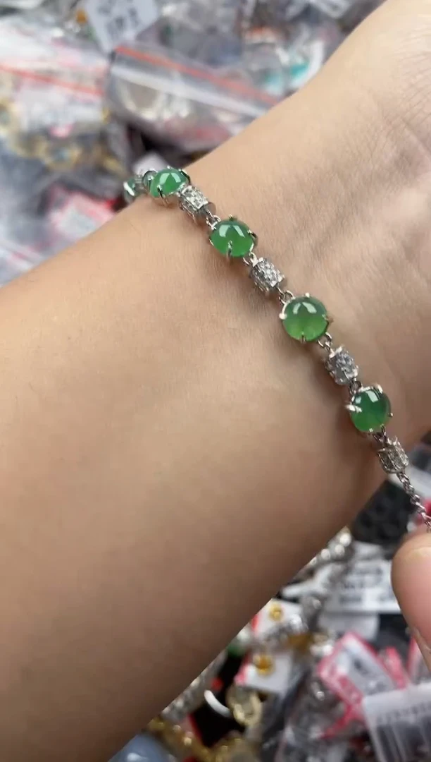 银S925镶嵌戒指翡翠111      5