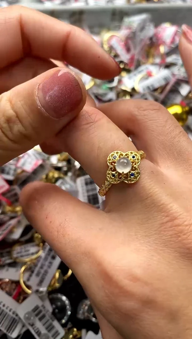【闪购商品】翡翠戒指银S925镶嵌33333333   2