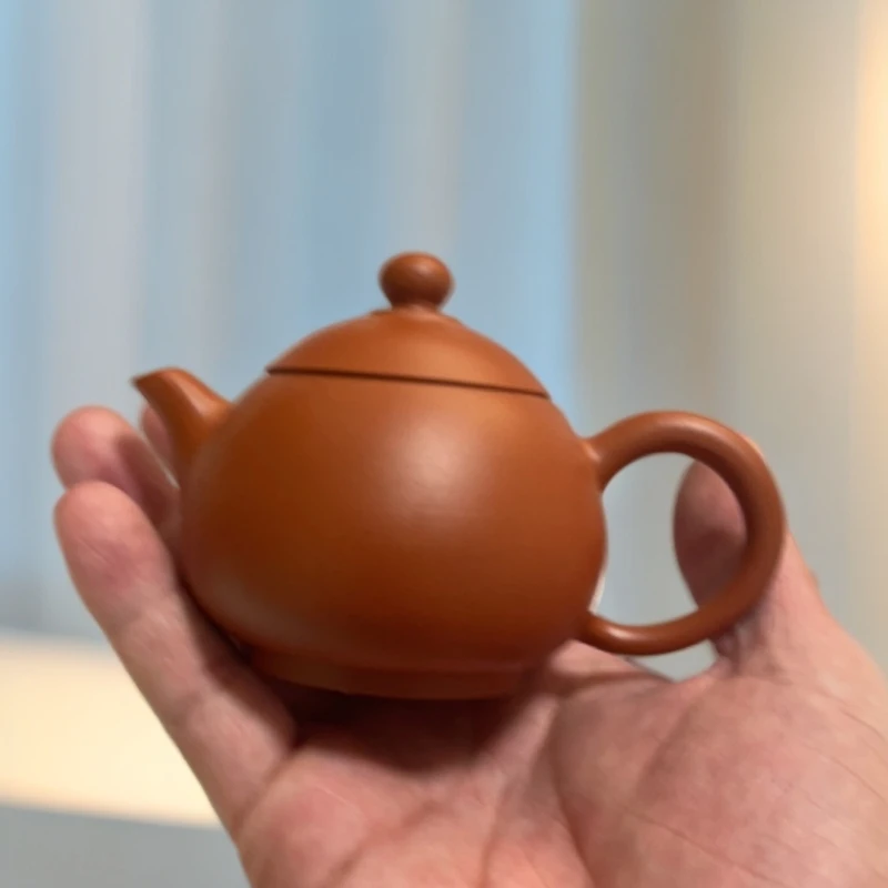 【章氏手拉壶】潮州原矿章氏手拉壶朱泥龙蛋手拉壶容量 110cc