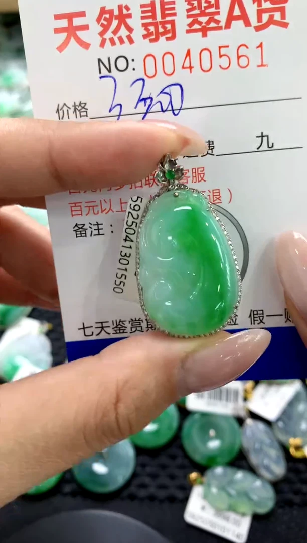 翡翠18K金镶嵌颈饰1111111111111111