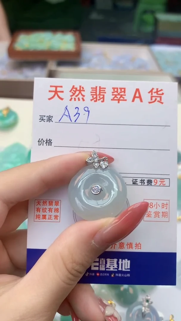 颈饰未镶嵌翡翠天然A货翡翠挂件