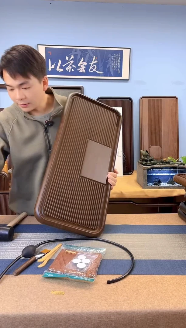 【闪购商品】凌龙黄色款式茶盘70*32*4