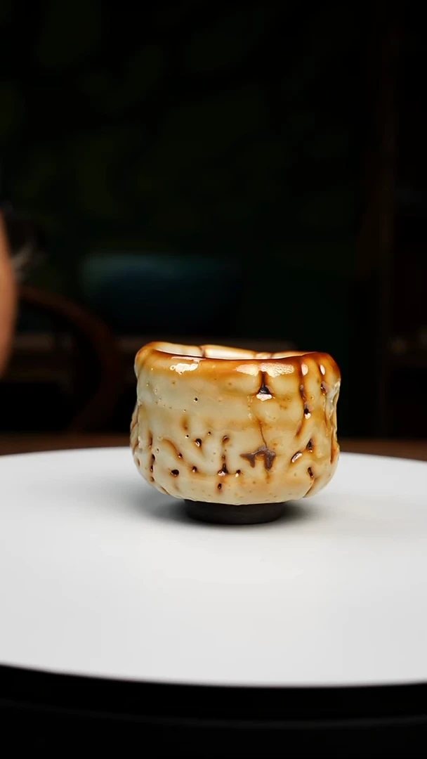 吴远中未名窑金银彩志野