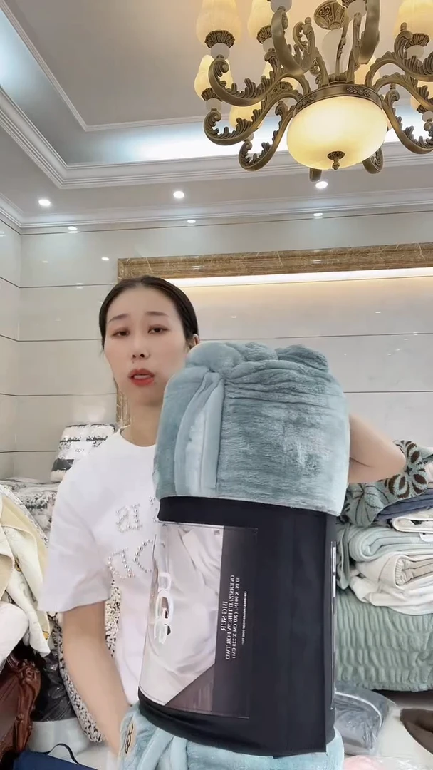 水貂毛200*230大GG雾霾蓝
