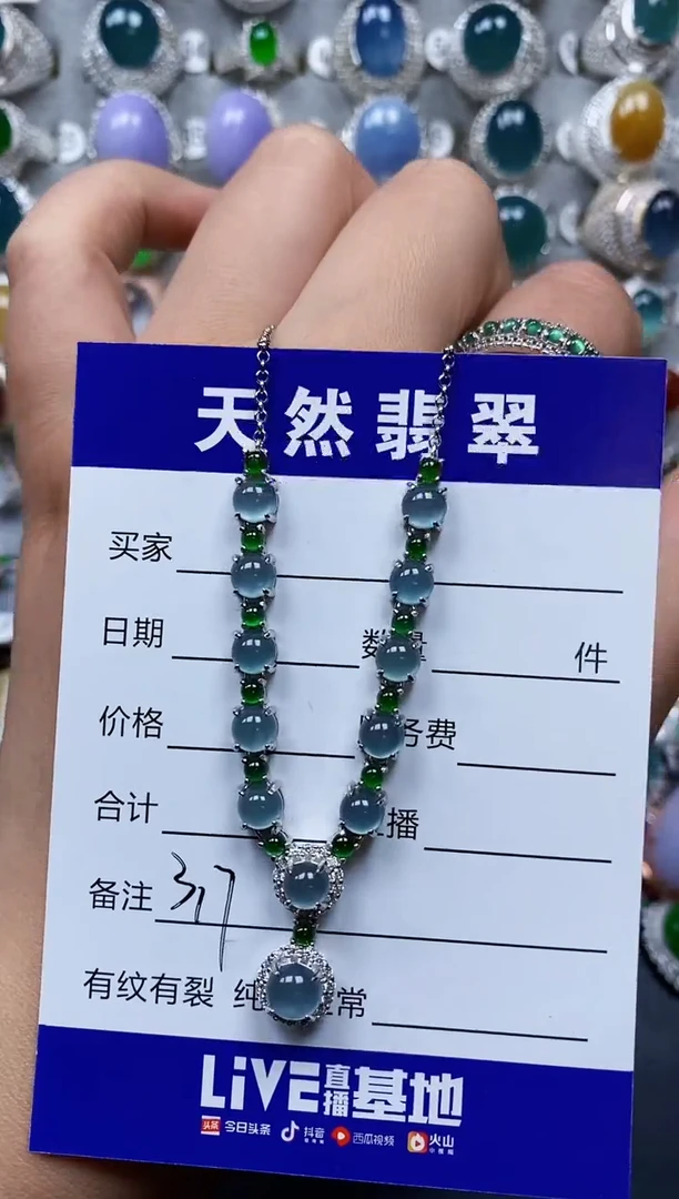 【闪购商品】翡翠颈饰银S925镶嵌0317