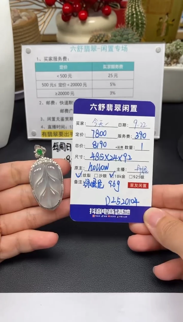 颈饰18K金镶嵌翡翠今***五D2520104