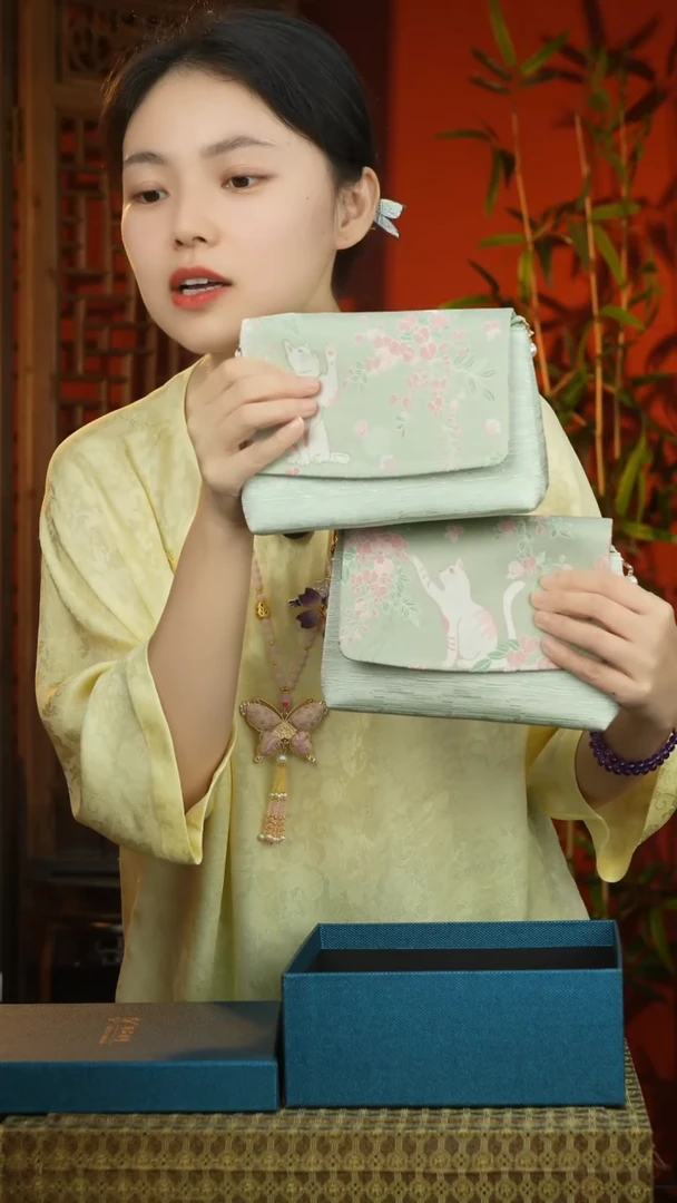 刺绣非遗宋锦包包花位随机