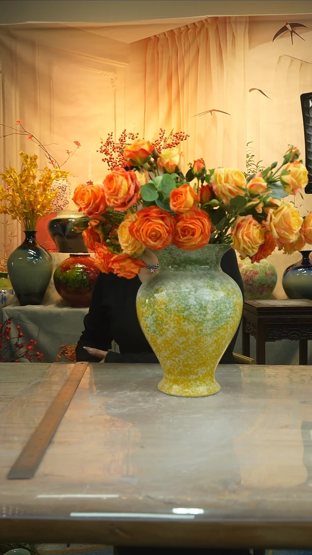 高27口15高温陶瓷花瓶