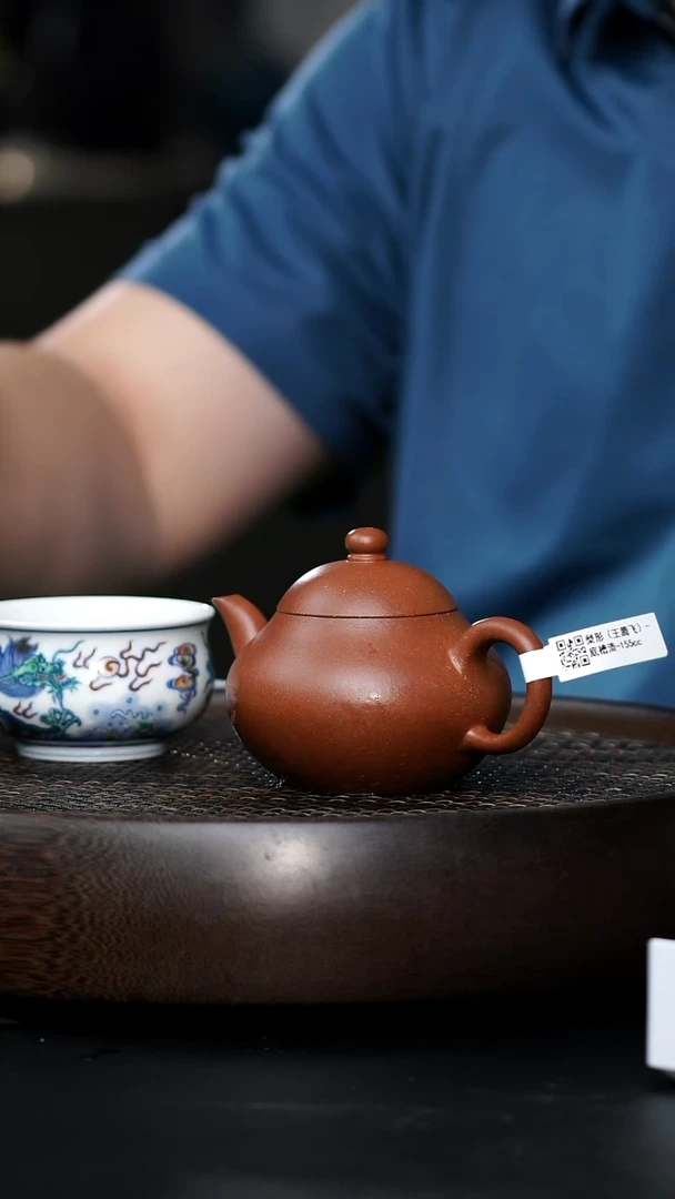涂杏花窑双龙戏珠杯+梨形（王腾飞）-底槽清-155cc