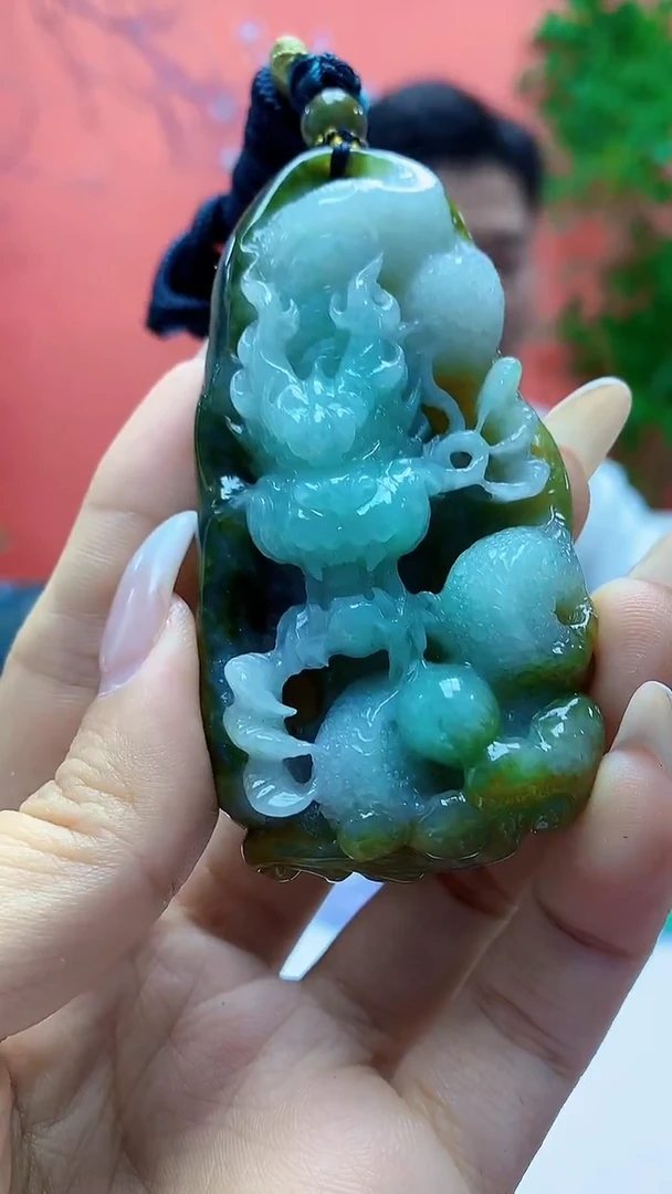未镶嵌定制翡翠9***_4917ty-毛货挂件